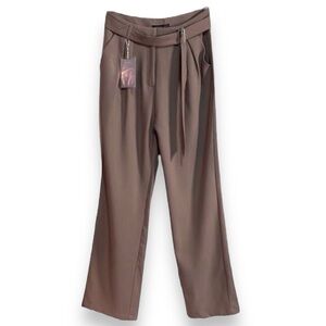 Funyyzo Wide Leg Trouser Pants Taupe Women's 10 (Tag says 18 but waist is 15")